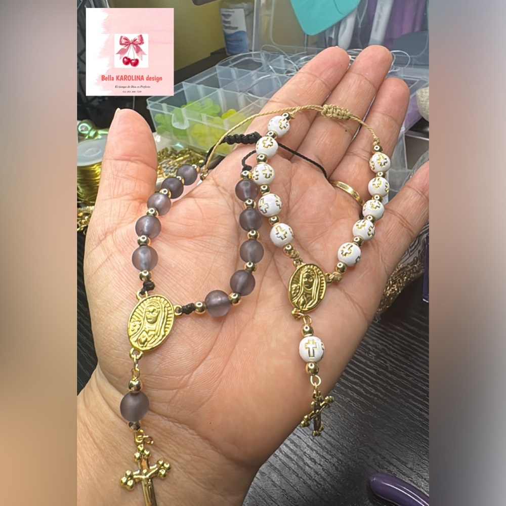 Gold and Purple Beaded Necklace